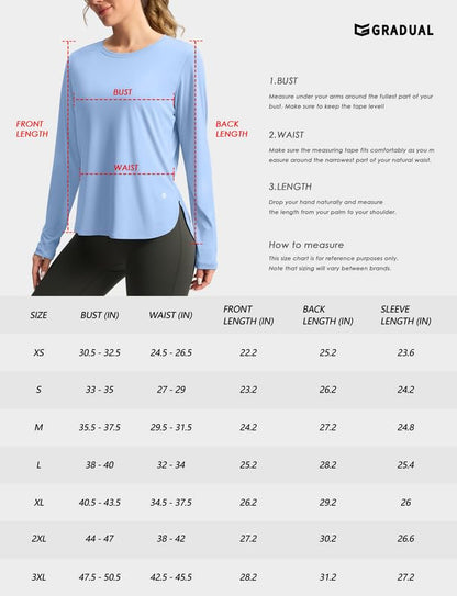 Women's Sun Shirts UPF 50+ Long Sleeve UV Protection Shirt Lightweight Quick Dry Workout Hiking Tops for Women(White,XS)